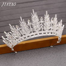 Silver Color Feather Rhinestone Wedding Hair Accessories Crown Crystal Rhinestone Crown Bridal Hair Jewelry Head Accessories 2024 - buy cheap