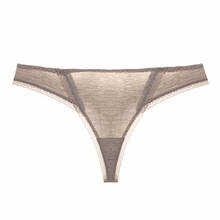 Calcinha tanga cintura baixa sem costura feminina, roupa íntima confortável, respirável, cor sólida, macia, elástica, elegante, tanga 2024 - compre barato