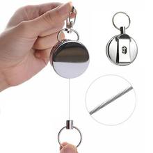 Resilience Steel Wire Rope Elastic Key Chain Recoils Retractable Keychain Alarm Key Ring Anti Lost Keychain Badge Reel Belt Clip 2024 - buy cheap