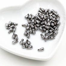 30pcs 6x3mm Stainless steel Bead Findings Extender Chain Pendant Water Drop End Beads For DIY Jewelry Making Accessories-X7-47 2024 - buy cheap