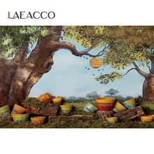 Laeacco Autumn Old Tree Flower Pot Grass Balloons Birthday Party Photography Background Baby Shower Photo Backdrop Photo Studio 2024 - buy cheap