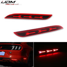 iJDM OEM 3D Optic Style LED Bumper Reflector Lights For 2015-2017 Ford Mustang, Function as Tail/Brake or Rear Fog Lamps 2024 - buy cheap