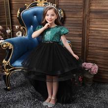 3-14yrs Big children dress Girls princess dress for birthday party girls tail dress Big bow sequined fluffy mesh dress 2024 - buy cheap