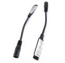 Mini controle de intensidade led 3 teclas, cor preta, 12v, 24v, com conector dc 12a, boa qualidade, 1 peça