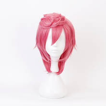 JOJO's Bizarre Adventure Golden Wind Trish Una Pink Wig Cosplay Costume Heat Resistant Synthetic Hair Cosplay Wigs with a bun 2024 - compre barato