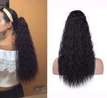 Lydia Synthetic 20"-24" Kinky Curly Hair With Two Plastic Combs Ponytail Extensions All Colors Available 2024 - buy cheap