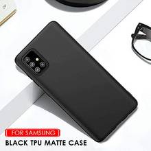 Shockproof Phone Case for Samsung Galaxy A41 A71 A51 A11 A31 A21 A01 S20 Ultra A81 A91 A70 A50 Black Matte Soft Silicone Cover 2024 - buy cheap