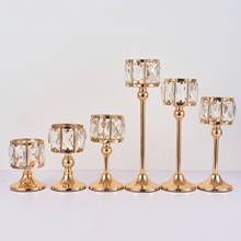 Candelabros de cristal de estilo lujoso, soporte de decoración, candelabros de oficina, regalo de casa 2024 - compra barato