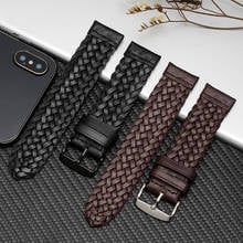 22mm 20mm Woven Leather Strap for Samsung Galaxy Watch 4 3 Classic Band 41mm/45mm/42mm/46mm/Active 2 40mm 44mm Bracelet Belt 2024 - buy cheap