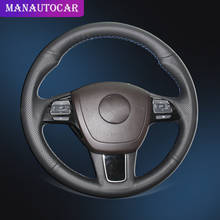 Trança do carro na cobertura do volante para volkswagen vw touareg 2011-2017 tampas de roda de automóvel acessórios interiores do carro-estilo 2024 - compre barato