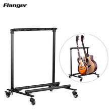 Flanger Universal Display Rack Detachable Multi Guitars Stand 5 Holders with Wheels and None Slip Rubber Padding for Guitars 2024 - buy cheap