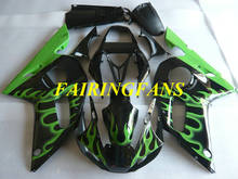 Motorcycle Fairing Body kit for YAMAHA YZFR6 98 99 00 01 02 YZF R6 YZF600 1998 2000 2002 Green flames Fairings set+gifts YH33 2024 - buy cheap