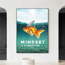 MINDSET IS EVERYTHING Motivational Quote Art Canvas Painting Cuadros Posters Prints Wall Art Picture for Living Room Decor 2024 - buy cheap