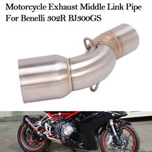 Slip On For Benelli 302R BJ300GS Motorcycle Exhaust Pipe Modified Escape Muffler Stainless Steel Connecting Mid Middle Link Pipe 2024 - buy cheap