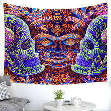 Thai Sanskrit Mythology abstract Psychedelic Mount Human face Tapestry Art Wall Hanging Home Blanket Decor Tapestry Home Decor 2024 - buy cheap