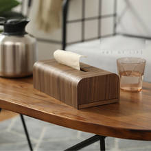 Деревянная прямоугольная коробка для салфеток в японском стиле, украшение для дома, гостиной, съемная коробка для салфеток сиденья, Современное украшение для дома 2024 - купить недорого