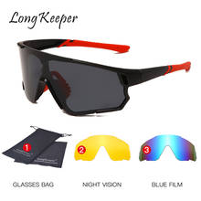 LongKeeper-gafas de sol polarizadas para hombre y mujer, lentes de espejo de gran tamaño, deportivas para exteriores, Oculo 2024 - compra barato