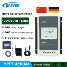 Epever-controlador de carga Solar MPPT 40A, regulador de carga Solar LCD de 12V 24V, 4210AN, con MT50, TS-R, RS485 2024 - compra barato