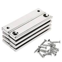 8PCS Strong Neodymium Bar Magnets Rectangular Pot Magnets Long Strip Magnet Countersunk Hole Magnets with Mounting Screws 2024 - buy cheap