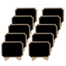 30 pçs/lote criativo mini madeira blackboard oco laço vara suporte blackboard casamento festa evento deco sinais de direção 2024 - compre barato