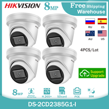 Hikvision 8MP IP Camera Kit DS-2CD2385G1-I H265+ 4K   Mini POE CCTV SD Card Outdoor Surveillance Video Dome Camera 4PCS Kit 2024 - buy cheap