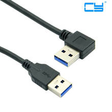 5 шт. 90 градусов прямоугольный USB 3,0 USB3.0 A Тип Мужской прямой A Тип Мужской кабель для передачи данных 40 см 2024 - купить недорого