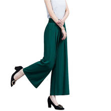 New summer cotton linen wide-leg pants middle aged female plus size 4XL stretch waist casual pants women square dance pants 3239 2024 - buy cheap