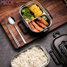 MICCK Portable Office Worker Lunch Box New 304 Stainless Steel Sealing Leakproof Bento Box Kitchen Insulation Food Container 2024 - buy cheap