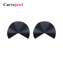 Carvejewl stud earrings irregular leaf stud earrings for women jewelry matte black silver colour girl gift korean earrings hot 2024 - buy cheap
