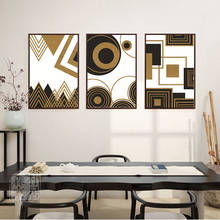 YUMEART Modern Abstract Geometry Pattern Brown Black Poster Print Canvas Paintings POP Wall Art Picture Office Living Room Decor 2024 - buy cheap