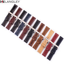 Big Buckle Fashion Flapping Genuine Leather Watch Bands for Panerai Style Watch Strap 20mm 22mm 24mm 26mm Scrub Bands 2024 - compre barato