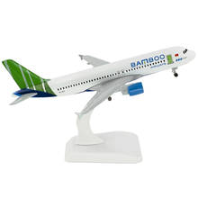 20cm aeronaves airbus a320 de bambu airways com trem de pouso liga avião modelo brinquedos crianças presente para a coleção 2024 - compre barato