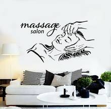 Massage Salon Quote Wall Stickers Spa Beauty Face Fitness Relax Vinyl Decal Beauty Salon Removable Shopwindow Art poster DG045 2024 - buy cheap