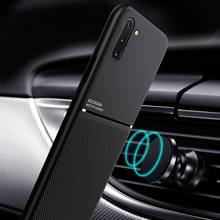 Leather Texture Shockproof Matte Silicone Case For Oneplus 8 7 7T Pro Built-in magnetic metal plate car holder stand cover cases 2024 - compra barato