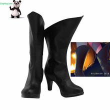 CosplayLove Hazbin Hotel Vaggie Black Shoes Cosplay Long Boots Leather Custom Made For Girl Female 2024 - buy cheap