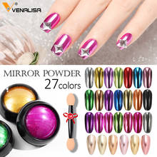 Venalisa 0.5g Nail Mirror Glitter Powder Metallic Color Nail Art UV Gel Polishing Chrome Flakes Pigment Dust gel Decorations 2024 - buy cheap