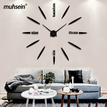 2021 Muhsein Gold Silver Black Arrow Wall Clock Watch Big Size Home Decoration Acrylic Wall Sticker Clock Mute Quartz Watch 2024 - buy cheap