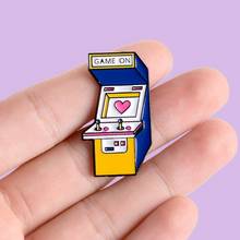 GAME ON ! Retro Arcade Console Enamel Pin Video Game Cartoon Icon Badge Brooches Gift Jeans coat shirt Button Pin For Friends 2024 - buy cheap