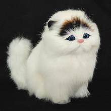 Real Hair Electronic Pets Cats Dolls Simulation Animal Cat Toy Meowth Children's Cute Pet Plush Toys Model Ornaments Xtmas Gift 2024 - buy cheap