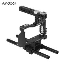 Andoer Camera Cage Aviation Aluminum Video Cage with 1/4 Inch Screw Hole Cable Clamp for Sony A6000/A6300/A6400/A6500 Camera 2024 - buy cheap