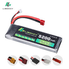 Limskey Power 7.4V 5200mAh Lipo Battery 30C 2S Battery 2S LiPo 7.4 V 5200 mAh 30C 2S 1P Lithium-Polymer Batterie For RC car 2024 - buy cheap