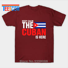 2019 Latest Design Short Sleeve O Neck Tshirt Mens Keep Calm Fear The Cuban Is Here T Shirt Men Wholesale Men Cuba Flag T Shirts 2024 - buy cheap