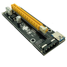 10 шт. Pci-e удлинитель Pci Express Riser Card 1x до 16x60 см Usb 3,0 кабель Sata до 4pin molex разъем питания для Шахтерская машина 2024 - купить недорого