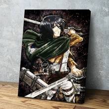 Attack on Titan Mikasa Poster Anime Canvas Prints Painting Wall Art Cartoon Picture for Living Room Kid Bedroom Home Decor 2024 - buy cheap