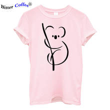 Summer simple Koala Print Women tshirt Cotton Casual Funny t shirt For Lady Girl Top Tee Hipster Tumblr Drop Ship 2024 - buy cheap