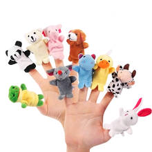 Juego de 10 unids/set de marionetas de dedo de animales de dibujos animados para niños, juguetes de peluche para niños, regalos para bebés 2024 - compra barato
