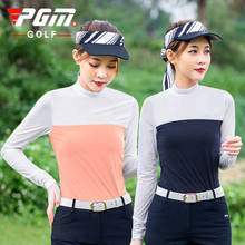 PGM-Camiseta de Golf para mujer, camisetas ajustadas de secado rápido transpirables, camisas de protección solar Anti-Uv, ropa de Golf de retazos de seda de hielo de verano 2024 - compra barato