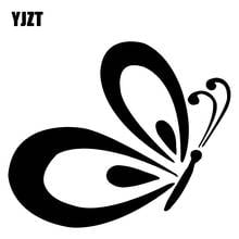 YJZT 15,4 см * 12,9 см Виниловая наклейка с мультяшным Рисунком бабочки на кузове автомобиля, наклейка на автомобиль, черная/Серебряная Фотография 2024 - купить недорого