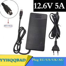 12.6V 5A Charger Combination of 18650 Li-ion Lithium Battery Pack Charger US EU Plug 12.6 v charger RCA connector 2024 - buy cheap