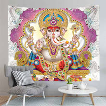 Customize Elephant Indian Mandala Tapestries Wall Hanging Ganesha Tapestry Walls Decor Beach Towel Rectangular Or Square 2024 - buy cheap